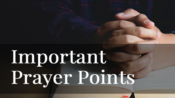 Important Prayer Points